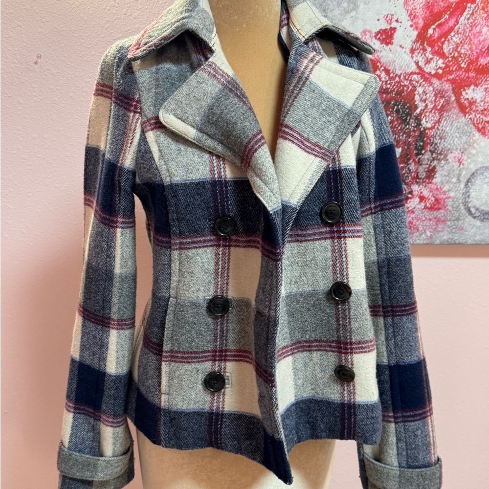 Hollister Plaid Double-Breasted Women's Jacket